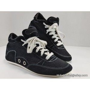 Volatile Kicks® Black Suede and Mesh Boxing Fashion Sneakers Women's Size US 7.5